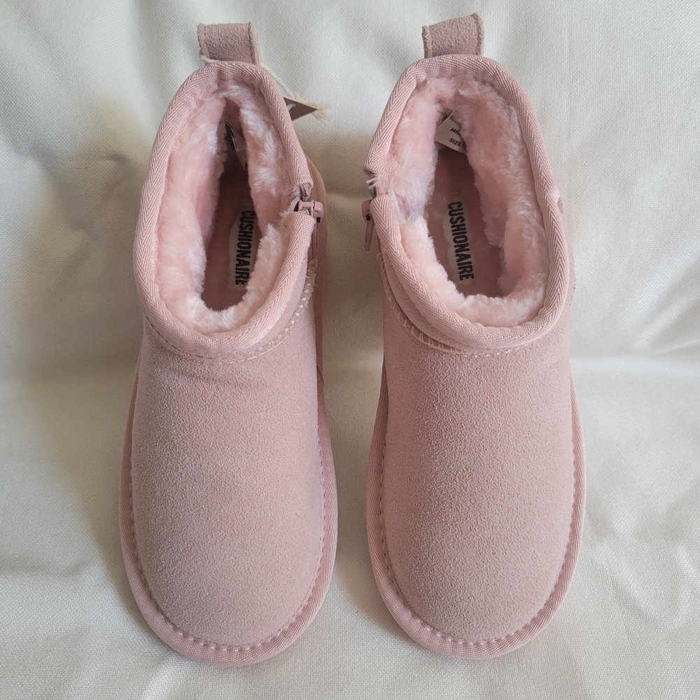 Cushionaire Hip 2 Cozy Ankle Little Girls Suede Pink Boot Size 13